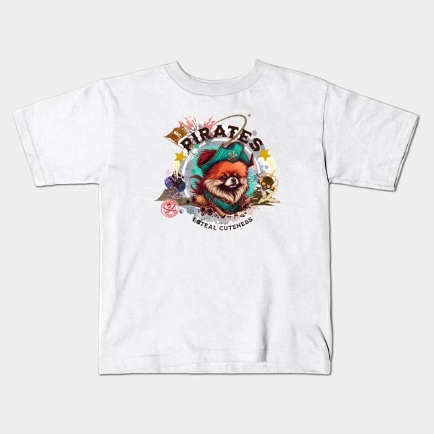 Pirate dog - part-time pet career - i steal cuteness Kids T-Shirt by Art_dorabox